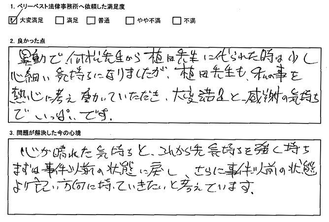 熱心に考えて動いていただき感謝です